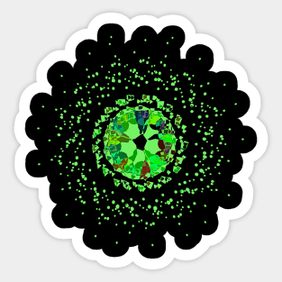 3D Glass Crystal Phyllotaxis Flower Sticker